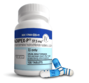 Adipex P diet pills prescription bottle