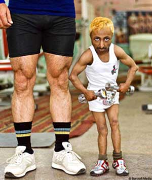 Exercise Tips for New Dieters Dev, 19, is the world's smallest body builder can inspire us all to overcome our barriers to exercise. Photo © Barcroft Media
