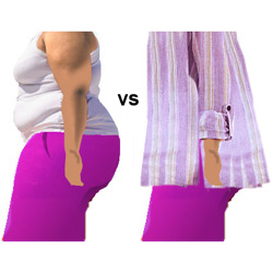 Fashion Tips for Looking Thinner A loose fitting, vertical-striped top can help slim a more robust frame. These pictures were taken from this great clothing website for women www.great-women.com